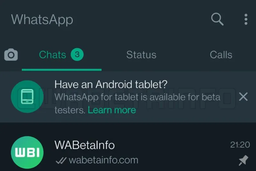 Вышла бета-версия WhatsApp для планшетов