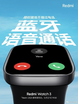Умные часы Redmi Watch 3 с большим экраном и функцией звонков показали прямо перед анонсом
