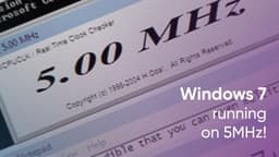 Windows 7 запустили на ПК с процессором с частотой 5 МГц. Эта частота в 200 раз ниже, чем требует Microsoft