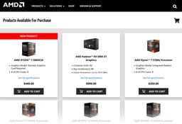 Ryzen 7 5800X3D и Radeon RX 6900 XT предлагаются на сайте AMD по рекомендованным ценам