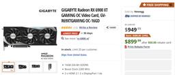 Radeon RX 6900 XT уже можно купить в США на 100 долларов дешевле рекомендованной розничной цены