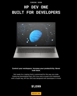 Правильный ноутбук для того, чтобы писать код? HP анонсировала мобильный компьютер Dev One под управлением Linux, предназначенный для разработчиков ПО