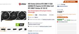В США GeForce RTX 3080 Ti продают уже за 900 долларов