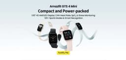 Доступные умные часы Amazfit GTS 4 Mini станут крупнее текущей модели