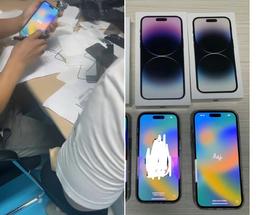 Включённый iPhone 14 Pro с русским интерфейсом показали вживую. Рядом с ним — включённый iPhone 14 Pro Max