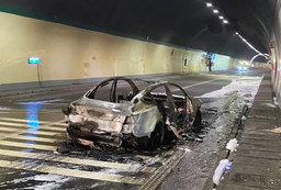 На видео засняли, как Tesla Model 3 теряет управление, врезается и загорается