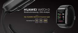 Лучшие по функциональности умные часы Huawei выходят в Европе 12 октября. Watch D оснащены тонометром, большим экраном AMOLD, защитой IP68, GPS, NFC и позволяют регистрировать ЭКГ