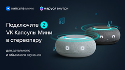 Умные колонки «VK Капсула» теперь можно объединять в стереопару