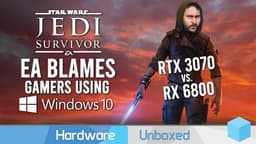 Radeon благодаря 16 ГБ памяти быстрее даже с трассировкой лучей. RX 6800 сравнили с RTX 3070 в Star Wars Jedi: Survivor