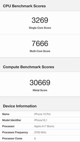 iPhone 15 Pro впервые протестировали в бенчмарке – он на 24-31% быстрее iPhone 14 Pro