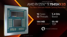 На что способен самый мощный мобильный процессор AMD? Уникальный Ryzen 9 7945HX3D впервые протестировали в Geekbench