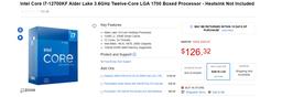 Core i7-12700KF всего за 126 долларов вместо изначальных 430 долларов. Процессоры Core 12-го поколения продают с огромными скидками