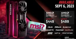 MSI не захотела выпускать видеокарты Radeon RX 7700 XT и RX 7800 XT? Компании нет в списке партнёров