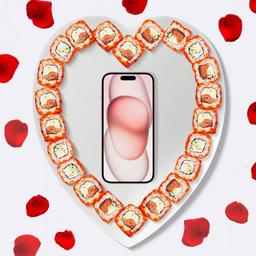 Так «айфоны» ещё не продавали: в России предлагают суши-сет с розовым iPhone 15 в составе