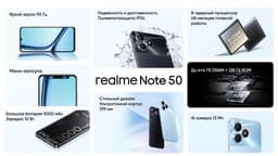 Защищённый смартфон с IP54, USB-C, до 8 ГБ ОЗУ, с мини-капсулой, 90 Гц и тонким корпусом за 6000 рублей. В России вышел Realme Note 50
