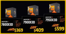Игровые процессоры Ryzen 7000X3D упали в цене. 12-ядерный Ryzen 9 7900X3D подешевел сразу на 200 долларов