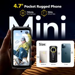 Неубиваемый монстр автономности для любителей компактных смартфонов. Ulefone Armor Mini 20 Pro получил экран 4,7 дюйма, аккумулятор 6200 мАч, камеру 50 Мп и беспроводную зарядку