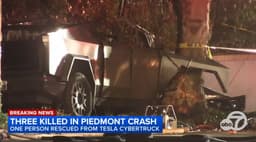 Tesla Cybertruck загорелся, трое пассажиров погибли