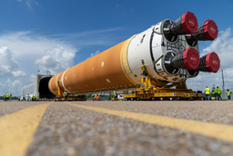Началось путешествие гигантской лунной ракеты SLS для первого пилотируемого полёта NASA Artemis 2