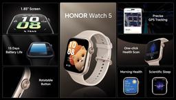 Компактность и долговечность с большим экраном AMOLED: представлены Honor Watch 5