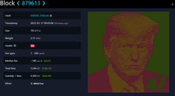 Дональда Трампа вписали в блокчейн Bitcoin. Он будет находиться там столько, сколько просуществует сама криптовалюта