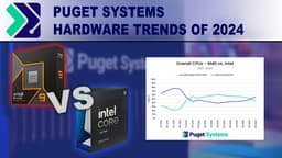 Тотальное доминирование AMD в сегменте рабочих станций и небольшое преимущество в целом. Puget Systems поделилась статистикой продаж своих ПК