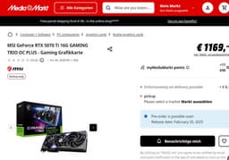 GeForce RTX 5070 Ti уже засветилась в магазине, только не за 750 долларов, а за 1170 евро