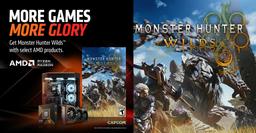Купи процессор или видеокарту AMD и получи новейшую игру. Компания дарит Monster Hunter Wilds покупателям ряда её продуктов