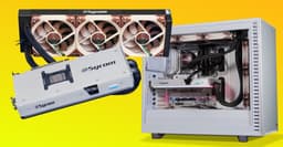 Это RTX 5090 с жидкостным охладителем и вентиляторами Noctua. Sycom выпустила модель GeForce RTX 5090 Hydro LC Plus