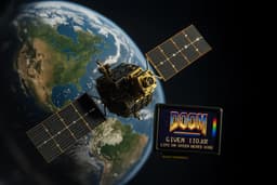 Doom в космосе: как шутер заработал на спутнике ESA с фоном из фотографий Земли