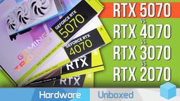 Какая из GeForce RTX xx70 была лучшей? Тесты Hardware Unboxed показывают, какой прирост мы получали при переходе на новое поколение