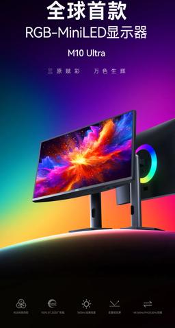 Первый в мире монитор с подсветкой RGB-MiniLED. HKC M10 Ultra предложит яркость 1000 кд/кв.м