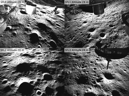 NASA впервые получило детальные изображения воздействия лунного модуля на реголит при посадке