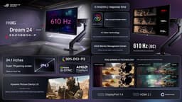 А существуют ли люди, способные это оценить? Asus представила монитор с частотой 610 Гц
