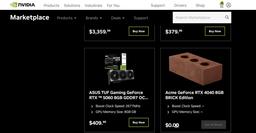 На сайте Nvidia появилась бесплатная «кирпичная» GeForce RTX 4040 Brick Edition с 8 ГБ
