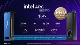Intel сотворила удивительную видеокарту: 16 ГБ памяти, потребление 70 Вт и никакого дополнительного питания. Представлена Intel Arc Pro B50 за 350 долларов