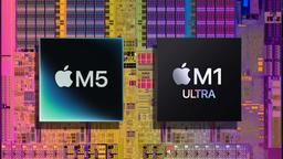 Стремительный прогресс Apple наглядно. Новая 10-ядерная базовая SoC M5 почти догнала 20-ядерного монстра M1 Ultra