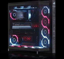 Представлен панорамный корпус Asus ROG Cronox ARGB EATX Full Tower с 9,2-дюймовым ЖК-экраном