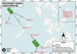Обломки китайской ракеты Long March 8A могли упасть в воды Филиппин