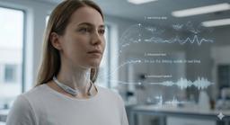 Представлено носимое устройство, которое преобразует беззвучную речь в голос