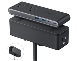 Представлен необычный сетевой фильтр Anker Nano Power Strip с зажимным креплением к краю стола