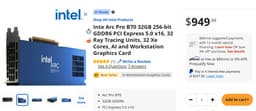 Intel на днях представила видеокарту Arc Pro B70 с 32 ГБ памяти, и она сразу стала бестселлером как минимум в американской сети NewEgg