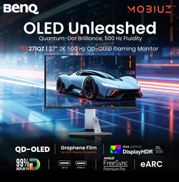 500 Гц и QD-OLED: представлен монитор BenQ Mobiuz EX271QZ