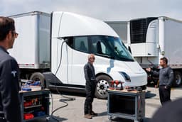 Гигантский аккумулятор Tesla Semi может выдавать до 25 кВт для подключения внешнего оборудования
