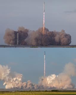 Более мощный Starship V3 взлетает чище: появилось сравнение запусков с разных площадок SpaceX