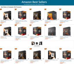 Intel можно списывать со счетов? Топ-15 процессоров на Amazon представлен исключительно моделями AMD