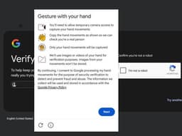 Google тестирует CAPTCHA с биометрией: новая система просит пользователей «доказать, что они люди» движениями рук