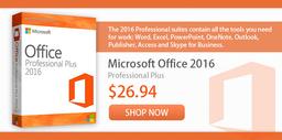 Microsoft Office 2016 Professional Plus с бесплатной доставкой за 27$!