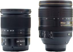 Объективы Nikon Z Nikkor 24-70mm F4 S и Nikon AF-S Nikkor 24-120mm F4G ED VR: