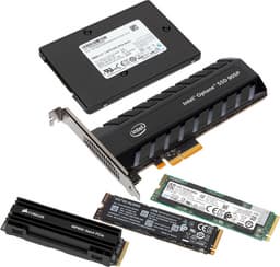 Пять NVMe-накопителей емкостью более 1,5 ТБ